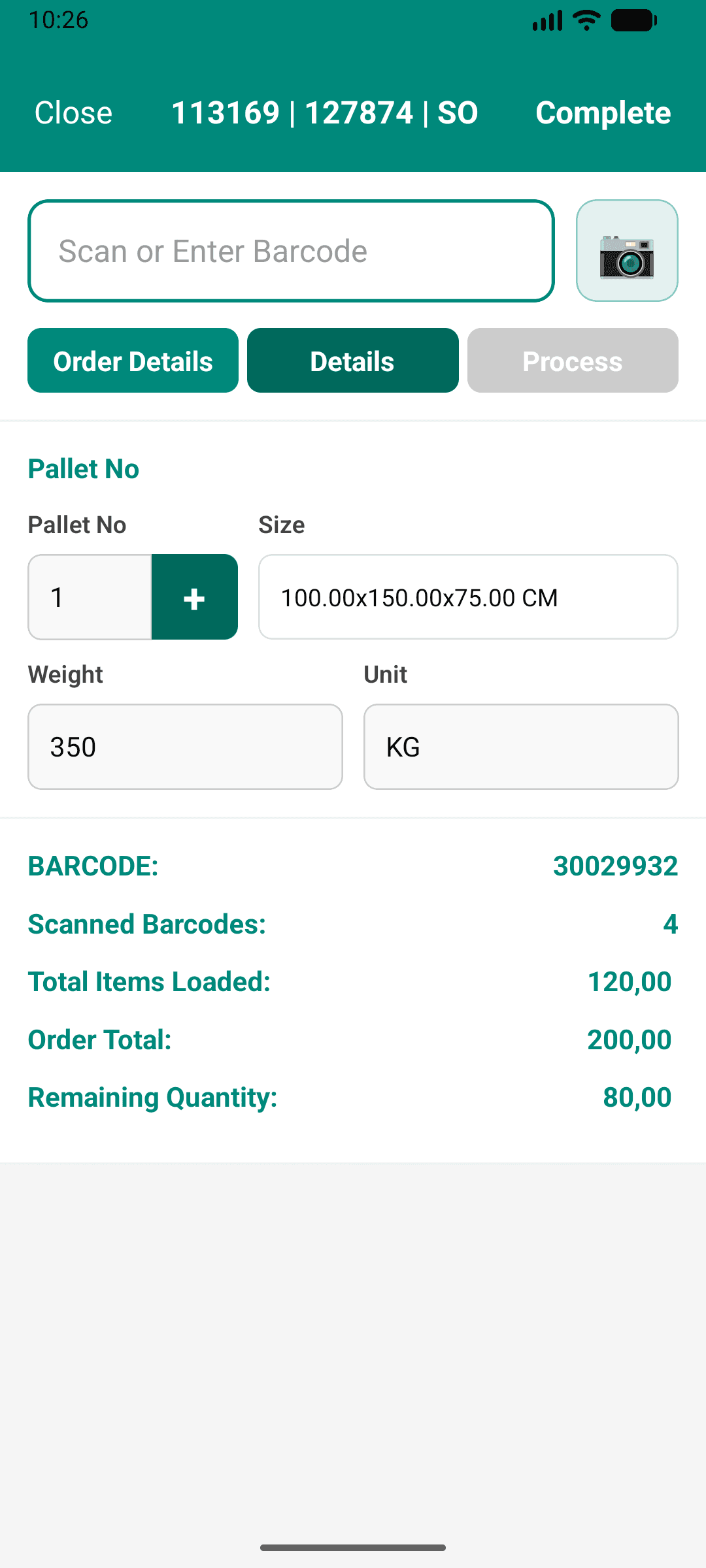 WMS Pallet